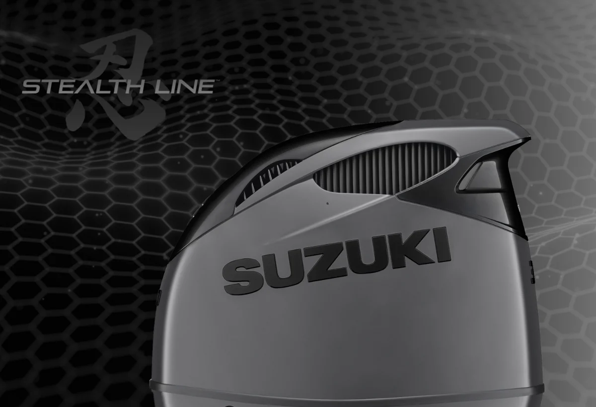 Neu in schwarzmatt: SUZUKI Aussenborder Stealth Line, Bild 1